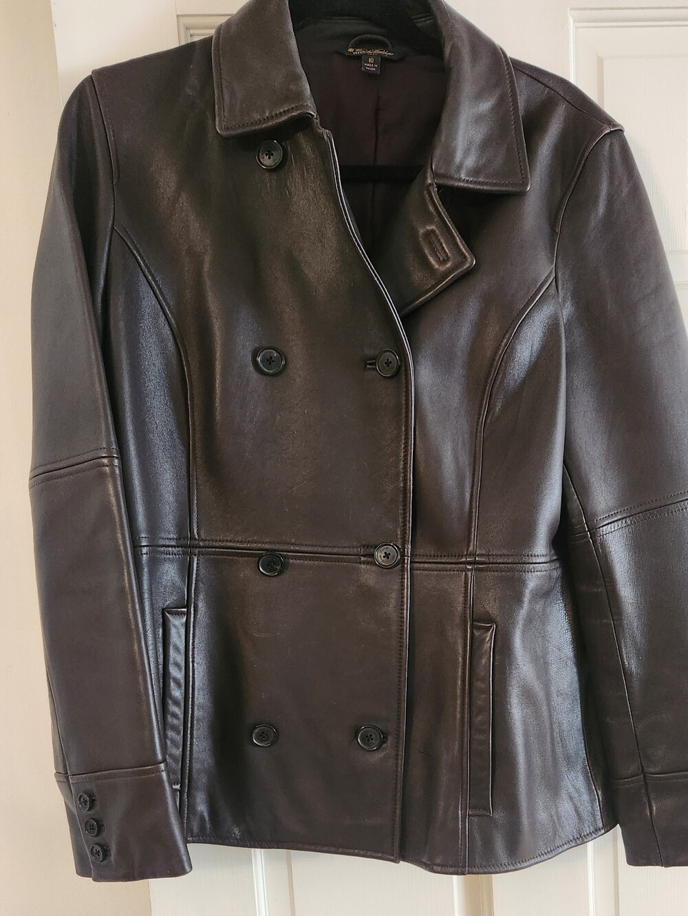 Brooks Brothers  Double- Breasted Leather Jacket